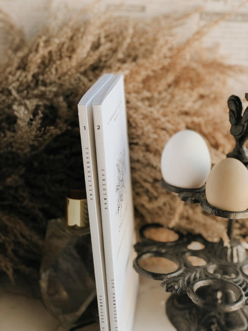 A Farmhouse Holiday Heirloom Linen 2 Book Set | Read & Learn Books for Families - Farmhouse Book Co.